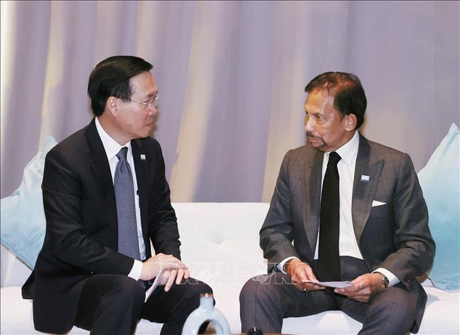 Chủ tịch nước Võ Văn Thưởng gặp Quốc vương Brunei nhân dịp dự Tuần lễ Cấp cao APEC 2023- Ảnh 1.